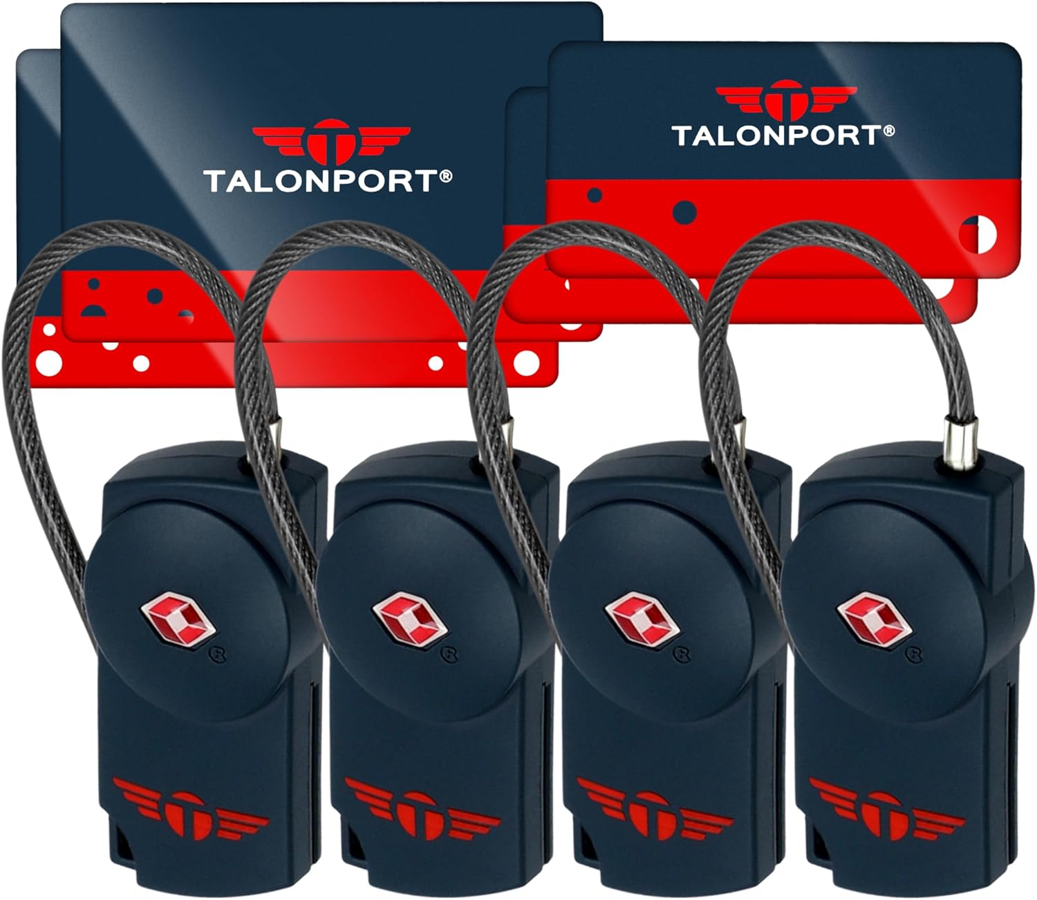 Talonport Keyless Luggage Locks TSA Approved (2 pack)
