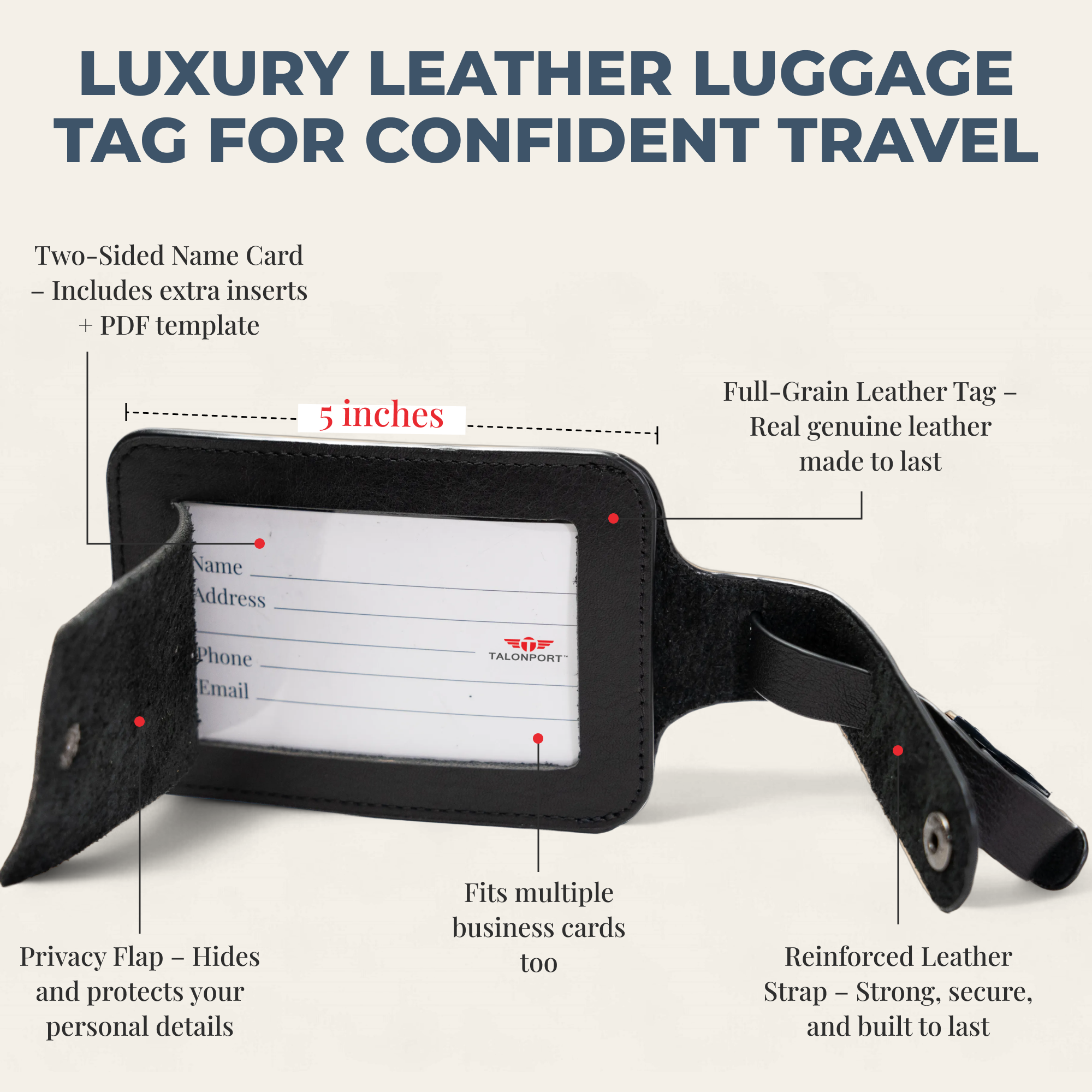 Leather Luggage Tag