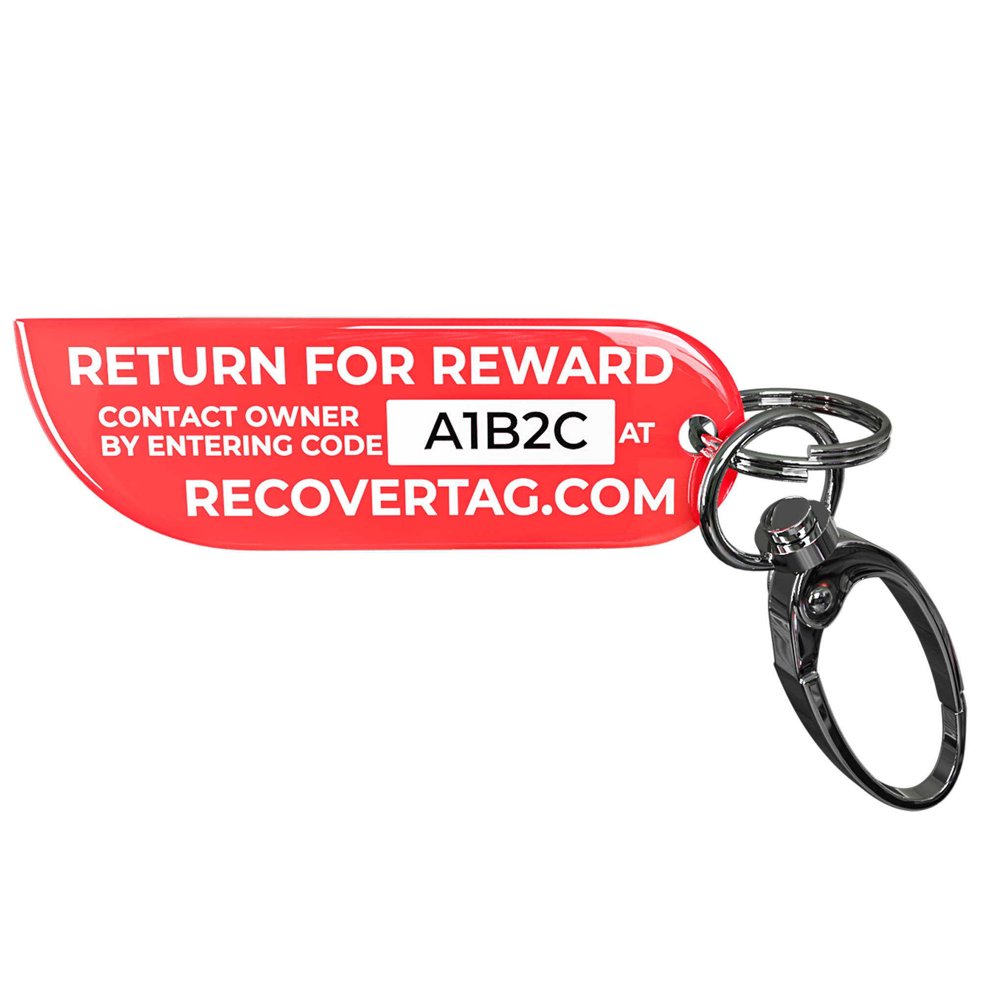 Recovertag Keychain Lost and Found Tag