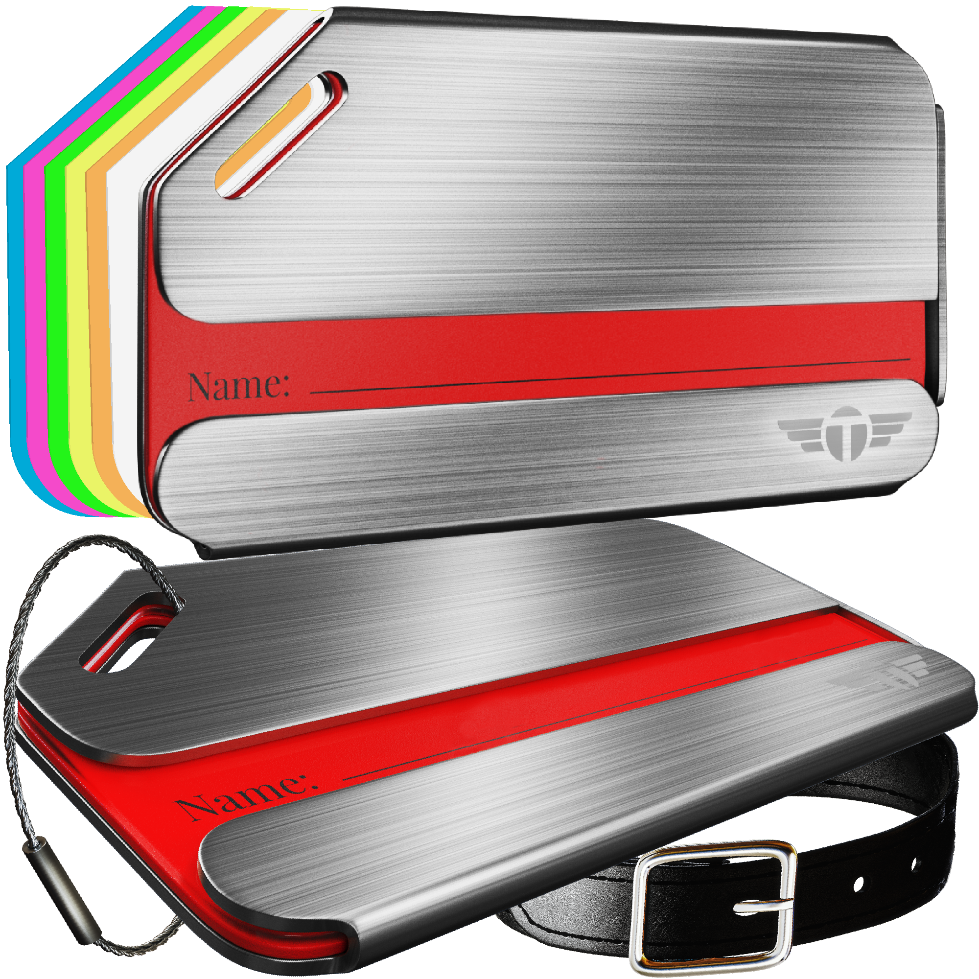 Custom luggage top tags metal